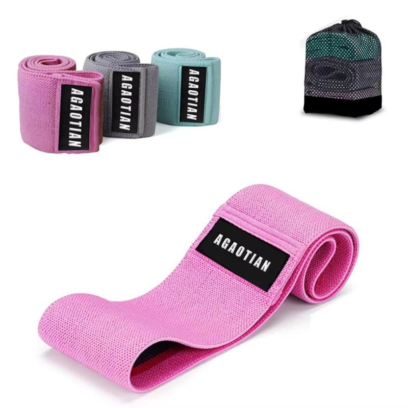 Hip Resistance Bands Set Manufacturer - for Legs and Booty Anti-Slip Fabric Stretch Bands for Fitness