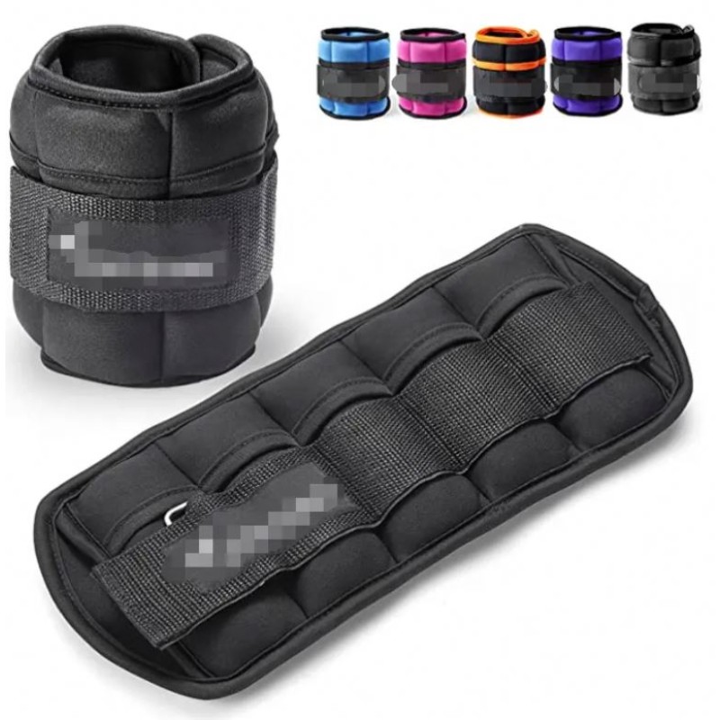 Ankle Weights Manufacturer - Fitness Weight Black Custom Logo Adjustable Arm Legs Sandbag Exercise