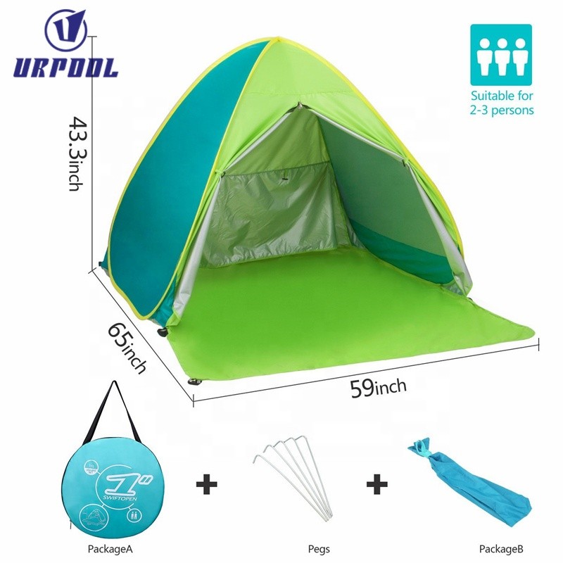 Pop up Beach Tent Manufacturer - Portable Outdoor Automatic for 2-3 Person Camping Tent Sun Shelter Cabana