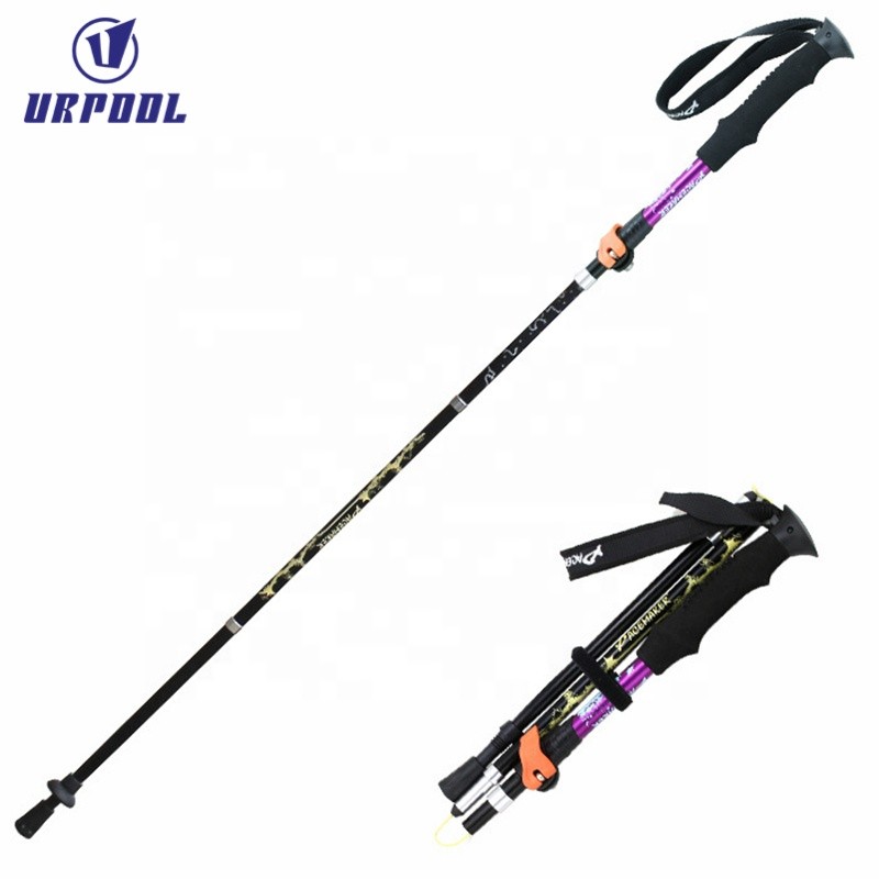 Folding Walking Poles Manufacturer - Nordic Shorter Length Traveler Trek with Carrying Bag