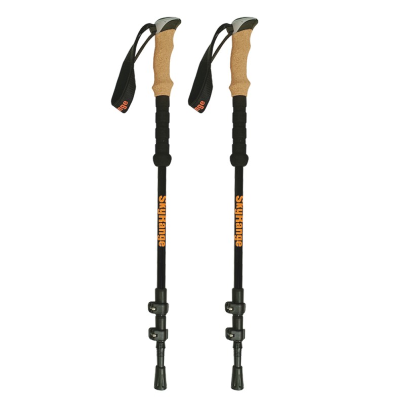 Carbon Trekking Pole Manufacturer - 3LS Lock System 100% Ultralight Folding for Walking Trail Running