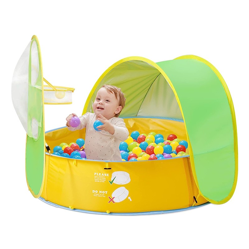 Kids Beach Tent Manufacturer - Portable Pop up with Mat UPF 50+ Ball Pit Play Tent Baby Beach Pool Tent UV Protection