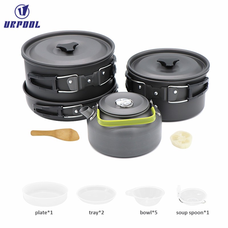 Outdoor Cooking Set Manufacturer - for Camping Picnics & BBQ Portable Roasting Pan Pot & Tableware Kit