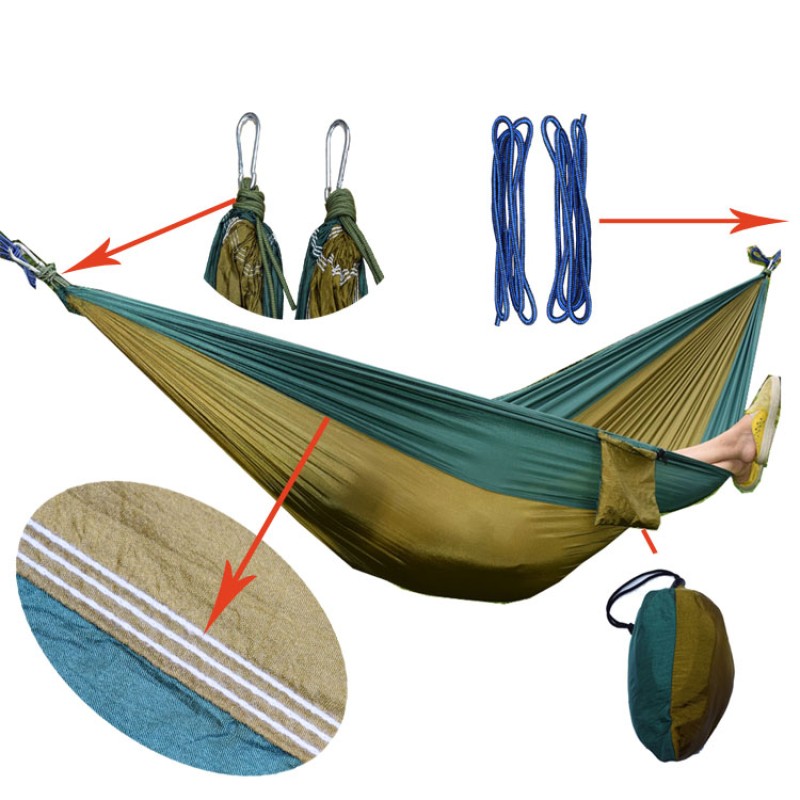 Nylon Hammock Swing Chair Manufacturer - Camping Parachute Fabric Double for Outdoor Relaxation