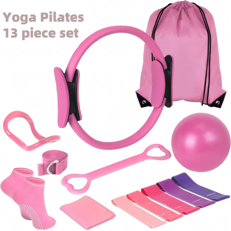 Home Exercise Set Manufacturer - 13-Piece for Yoga Pilates EVA Circle Novice Ring Accessories with Bag