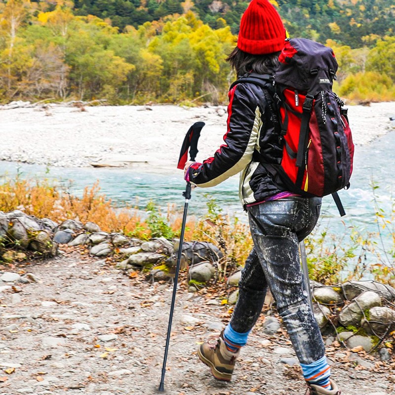 Aluminum Folding Walking Stick Manufacturer - Outdoor Hiking Poles Telescopic for Men and Women Nordic Walking