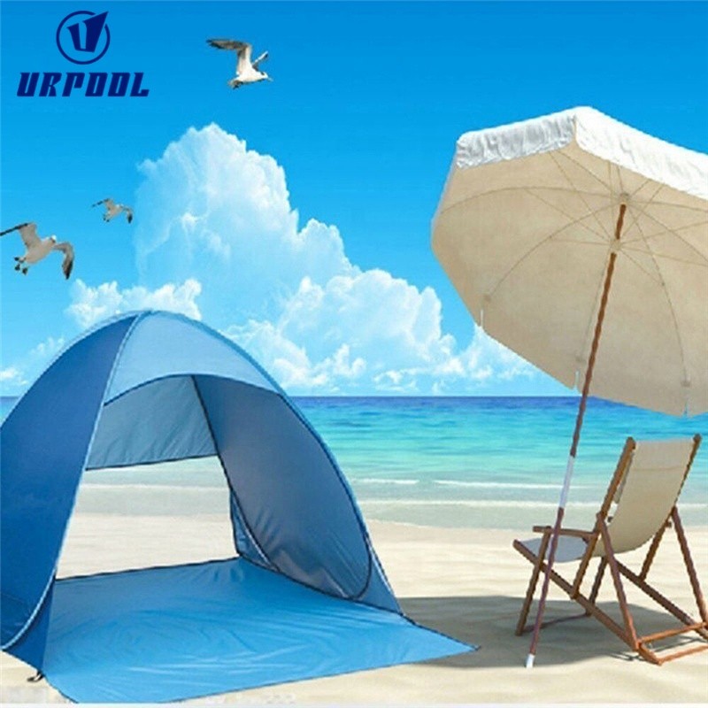 Pop up Beach Tent Manufacturer - Outdoor Automatic Instant Quick Cabana 90% UV Protection Sun Shelter Umbrella