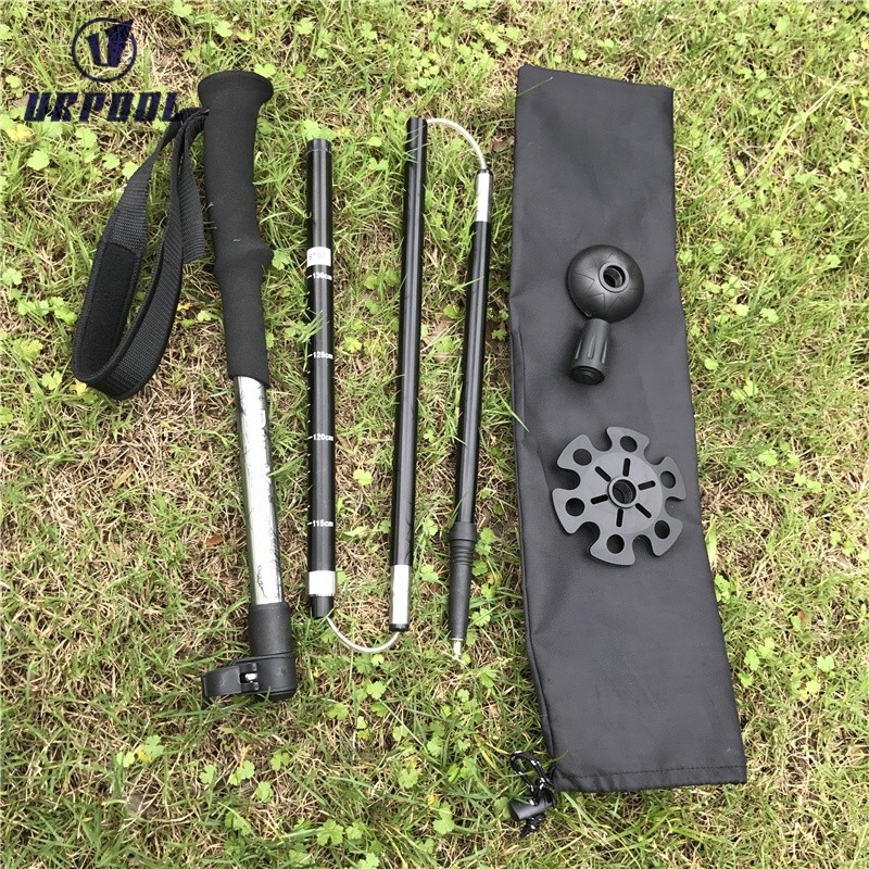 Carbon Fiber Trekking Poles Manufacturer - Folding 3-section Quick Lock EVA Grip 250 lb Capacity for Hiking