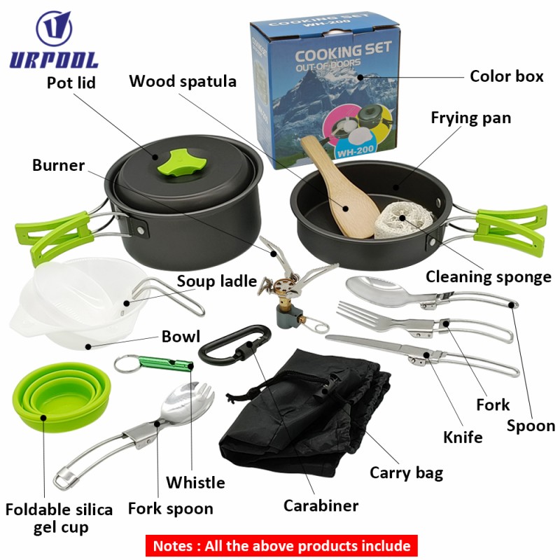 Camping Tableware Set Manufacturer - Pots Dishes Bowler Kitchen Equipment Gear Utensils for Hiking Picnic