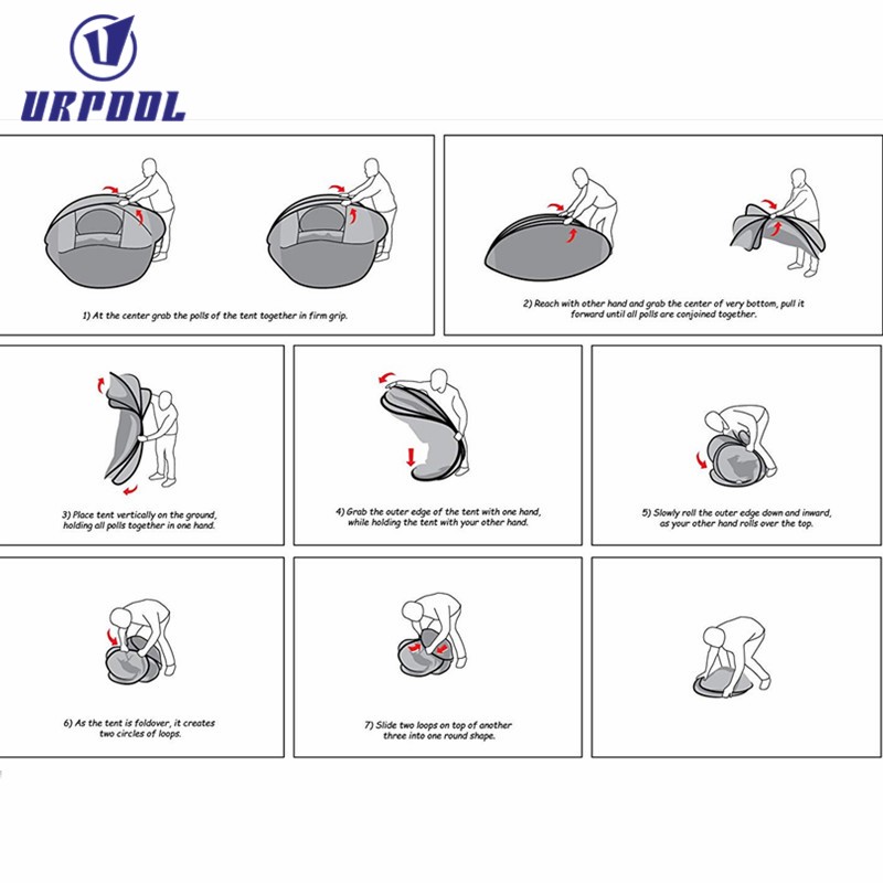 Pop up Tent Manufacturer - Outdoor Camping UV50+ Sun Shade Easy Pop up Beach Tent Sport Umbrella Instant Sun Shelter