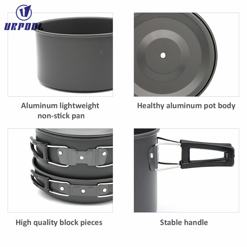Outdoor Cooking Set Manufacturer - for Camping Picnics & BBQ Portable Roasting Pan Pot & Tableware Kit