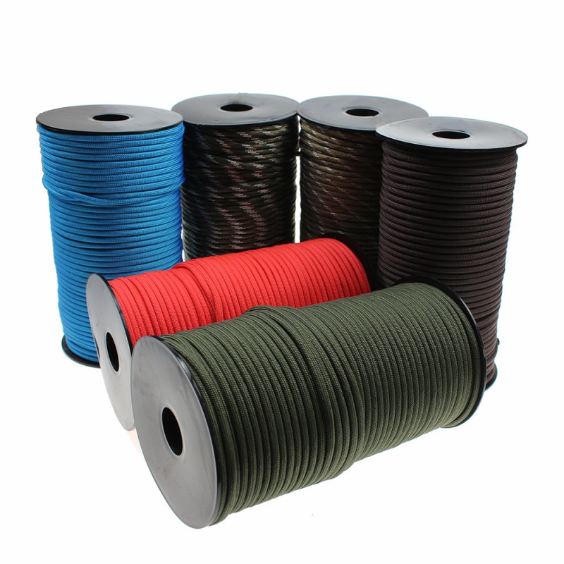 Nylon Paracord Rope Manufacturer - Durable 7 Core 100meters 4mm Portable Polyester for Climbing Touring Camping Umbrella