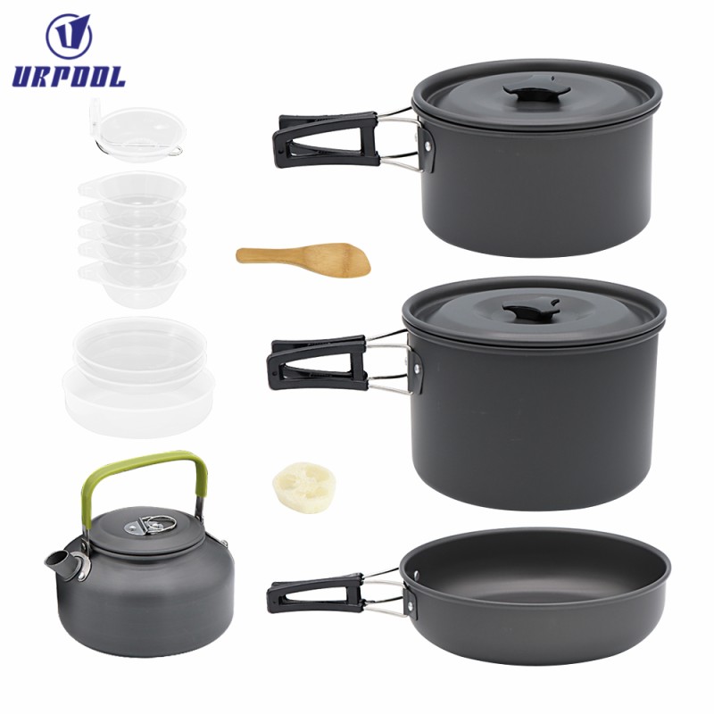 Outdoor Cooking Set Manufacturer - for Camping Picnics & BBQ Portable Roasting Pan Pot & Tableware Kit