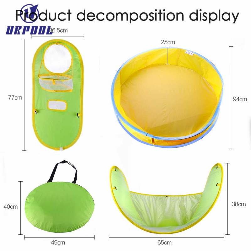 Kids Beach Tent Manufacturer - Portable Pop up with Mat UPF 50+ Ball Pit Play Tent Baby Beach Pool Tent UV Protection