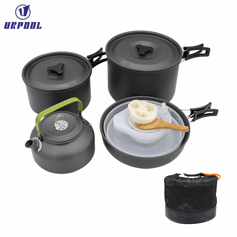 Outdoor Cooking Set Manufacturer - for Camping Picnics & BBQ Portable Roasting Pan Pot & Tableware Kit