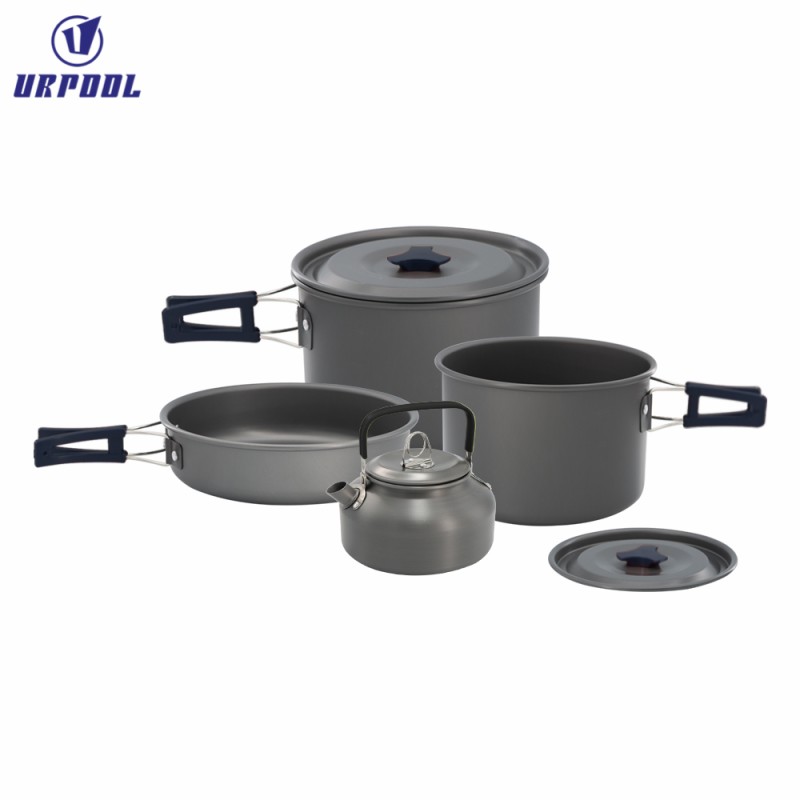 Camping Cookware Set Manufacturer - Outdoor Picnic Portable Teapot Kitchen Utensils Travel Self-driving Supplies