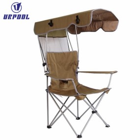 Folding Fishing Chair Manufacturer - Portable with Sunshade Backrest with Shed for Beach Camping