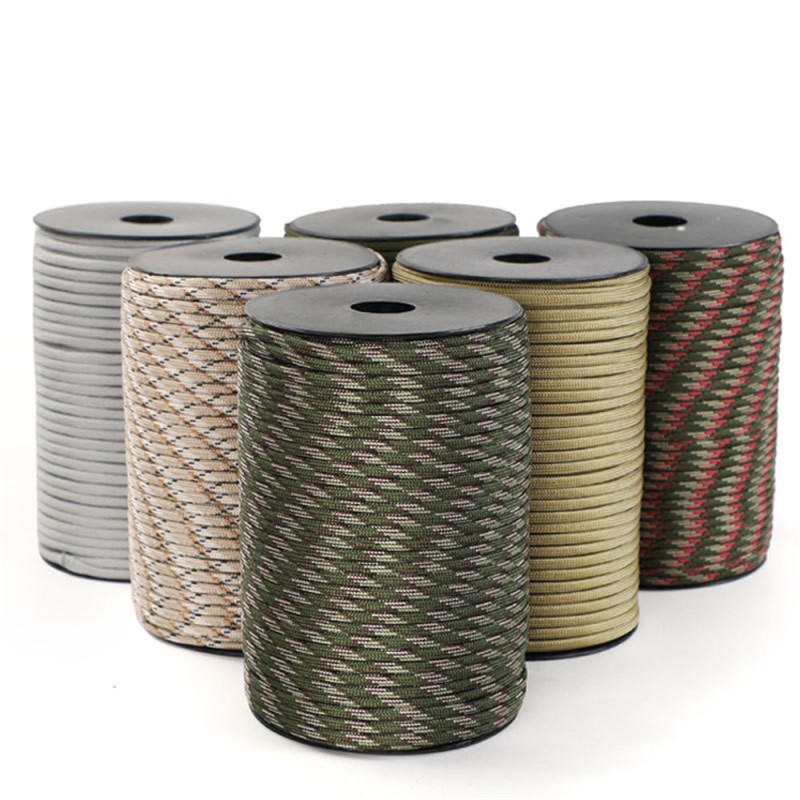 Nylon Parachute Cord Manufacturer - 7 Strand 4mm Lanyard 550 Lbs Tent Rope for Hiking and Camping