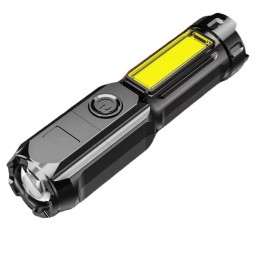 LED Flashlight Manufacturer - Super Bright Zoomable Waterproof COB Slide Floodlight USB Rechargeable