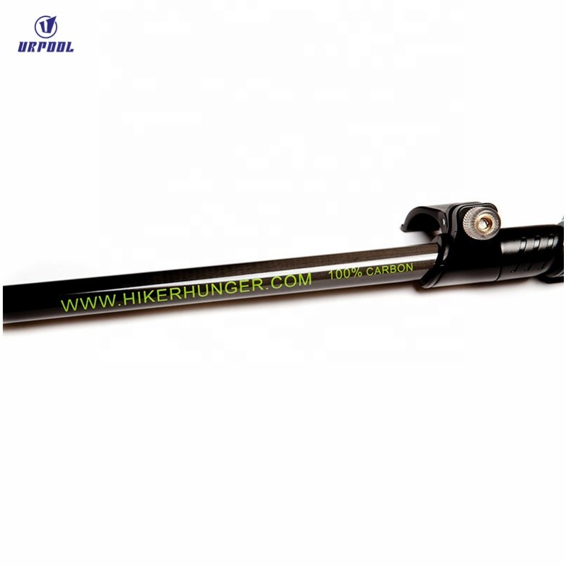 Carbon Trekking Poles Manufacturer - Ultralight 3-Section Nordic Walking Cane Ski Sticks with Cork Handle