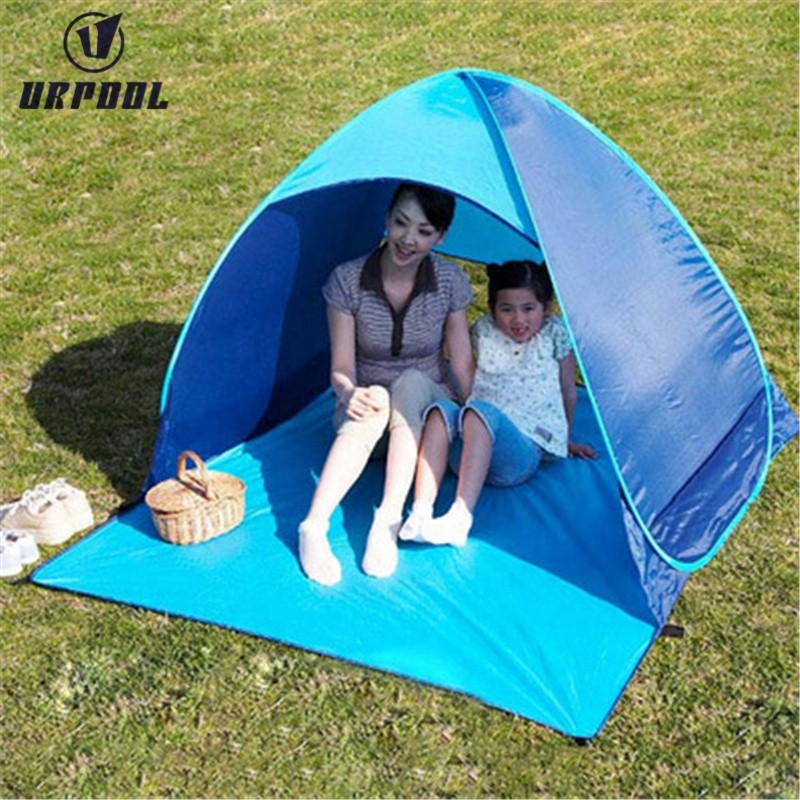 Pop up Beach Tent Manufacturer - Outdoor Automatic Instant Quick Cabana 90% UV Protection Sun Shelter Umbrella