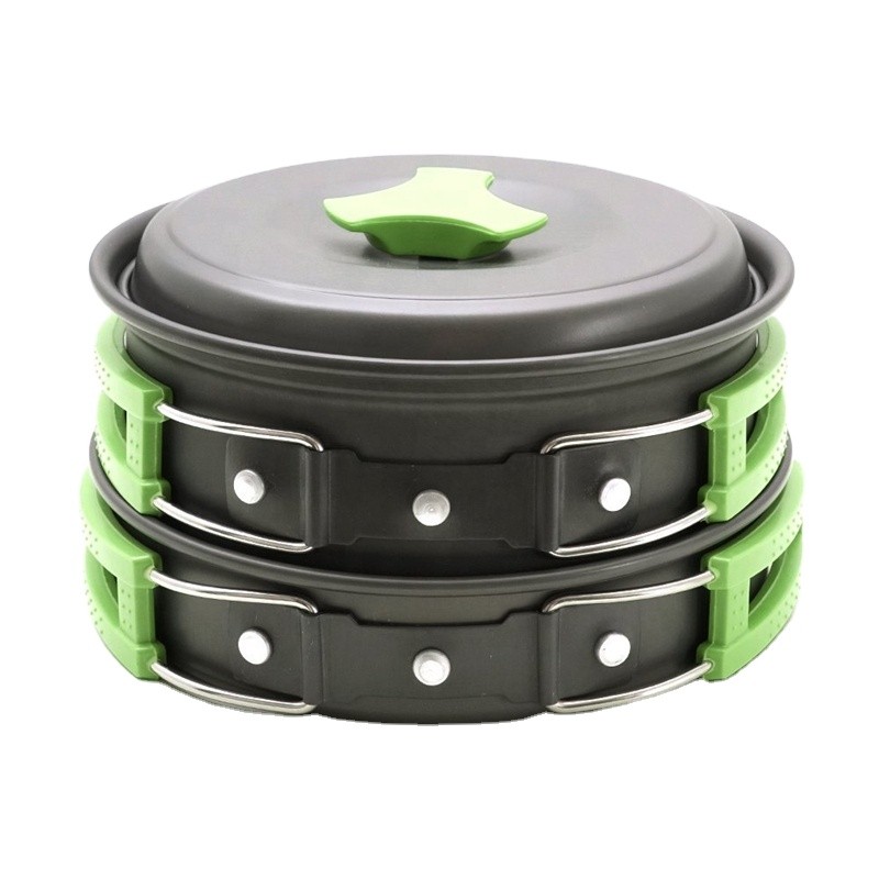 Outdoor Cookset Manufacturer - Portable 10-Piece Anodized Folding for Hiking and Backpacking