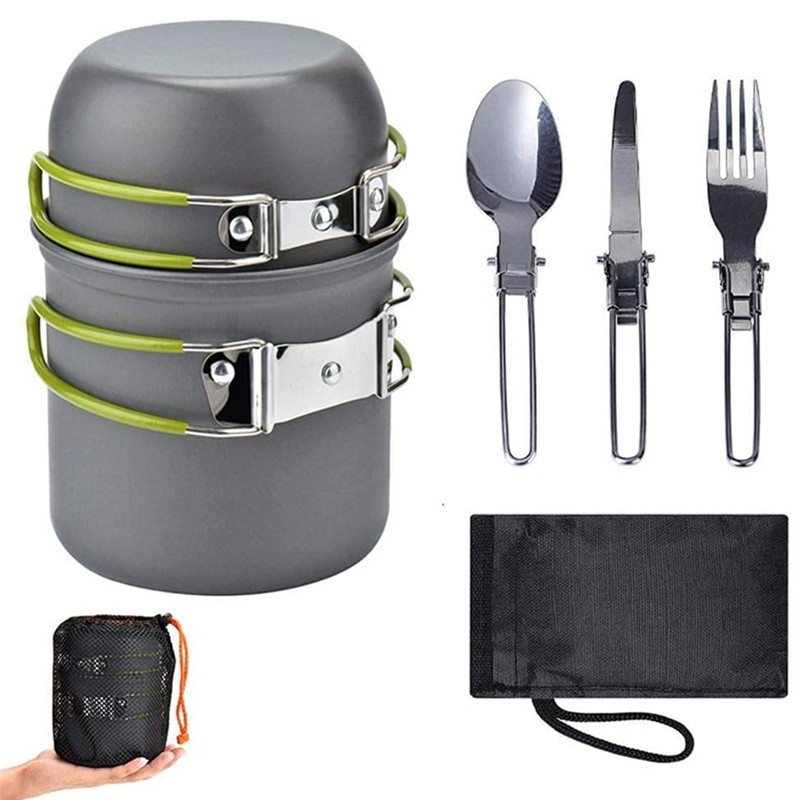 Camping Cookware Set Manufacturer - Outdoor Hiking 1-2 Person Lightweight Cooking Pots for One Person Survival