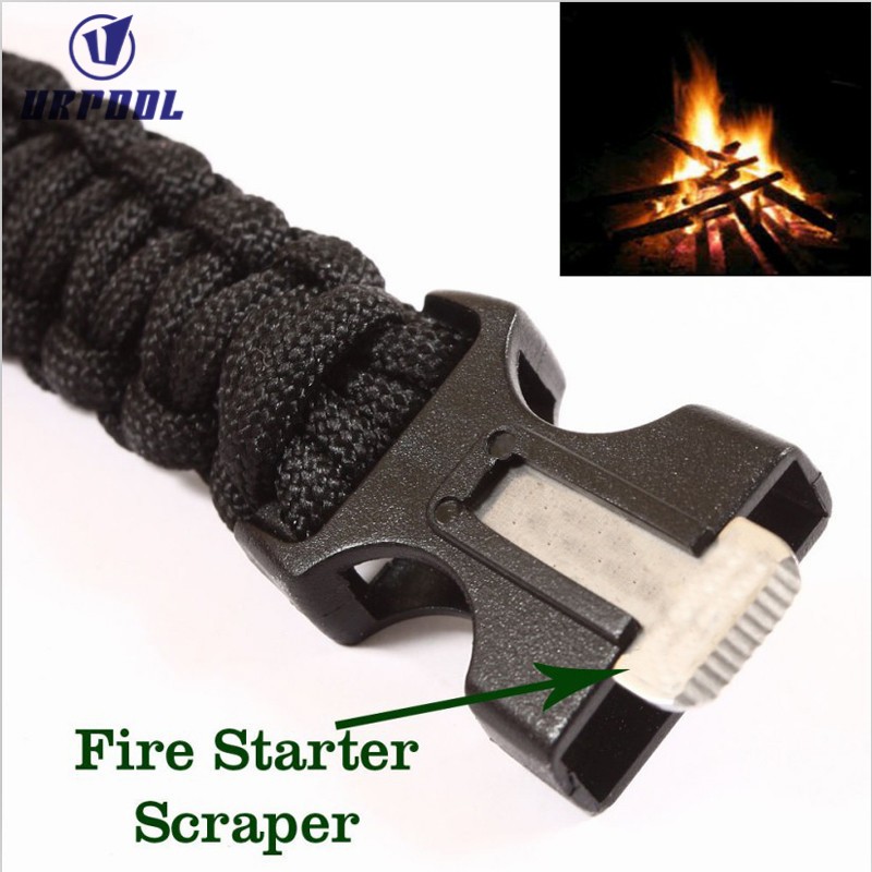 Survival Bracelet Kit Manufacturer - Premium Emergency with Whistle Buckle Fire Starter Plastic for Camping Hiking