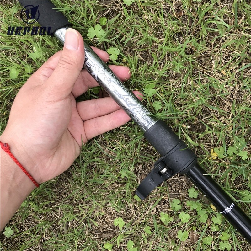 Carbon Fiber Trekking Poles Manufacturer - Folding 3-section Quick Lock EVA Grip 250 lb Capacity for Hiking