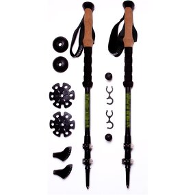 Trekking Pole Manufacturer - Adjustable Carbon Aluminum with Cork Handle Grip for Hiking Outdoor Walking