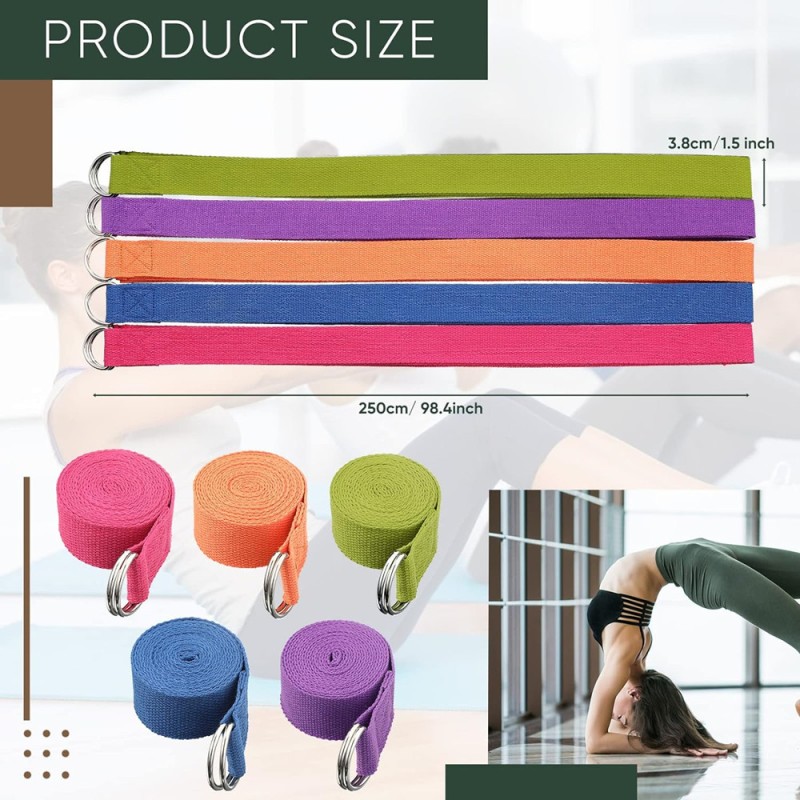 Yoga Belt Strap Manufacturer - 2024 New Premium Stretch Strong LOGO Custom Print ECO Friendly Natural Organic Polyester