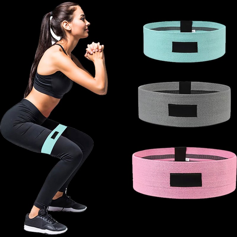 Hip Resistance Bands Set Manufacturer - for Legs and Booty Anti-Slip Fabric Stretch Bands for Fitness