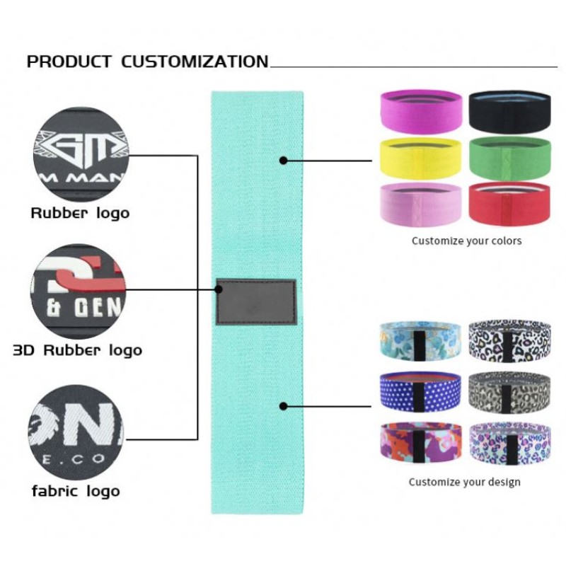 Resistance Loop Band Manufacturer - Wholesale Non-Slip Fabric for Fitness Yoga Exercise Custom Logo Hip Circle