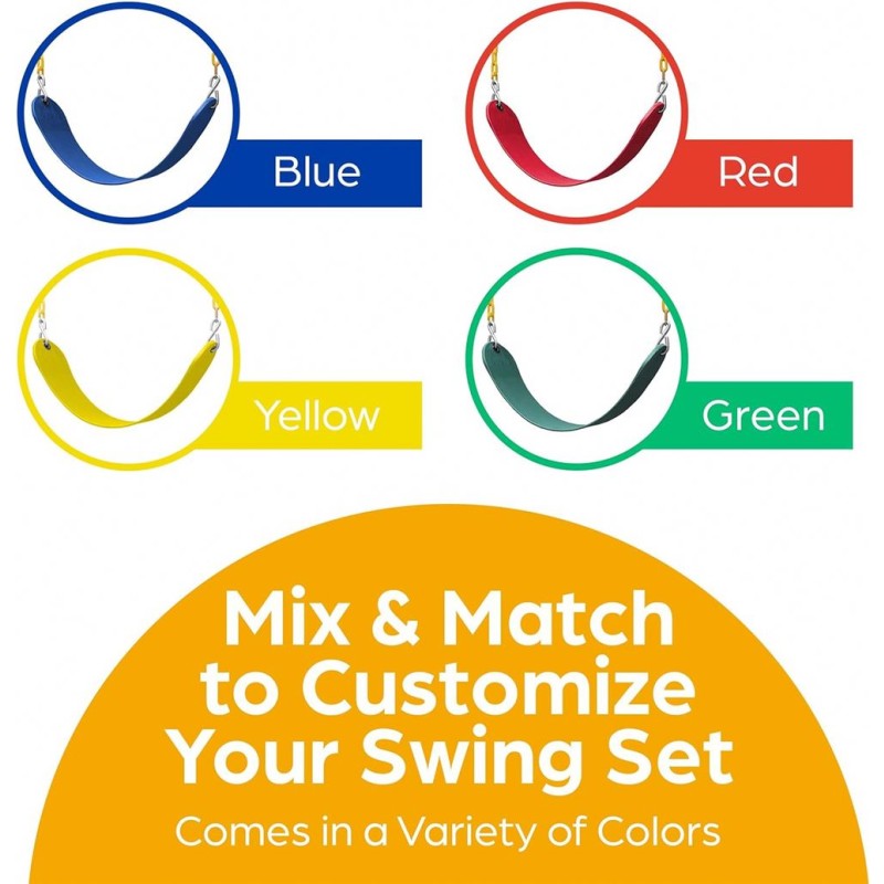 Swing Set Accessories Manufacturer - Children Backyard Playground with Snap Hooks and Hanging Straps for Kids