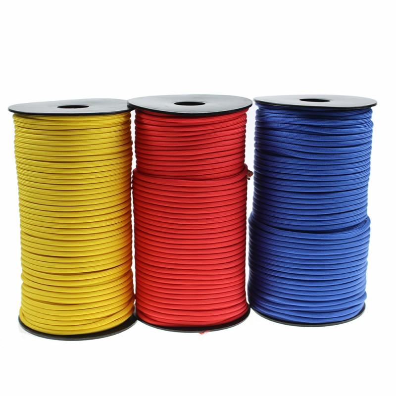 Nylon Paracord Rope Manufacturer - Durable 7 Core 100meters 4mm Portable Polyester for Climbing Touring Camping Umbrella