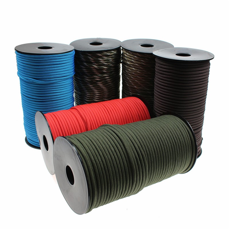 Paracord Rope Manufacturer - 100M 550 Outdoor Standard 7-core 4mm Parachute Cord for Camping Umbrella Tent