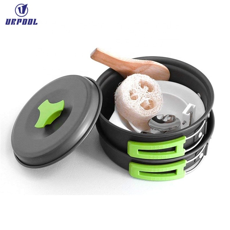 Outdoor Cookset Manufacturer - Portable 10-Piece Anodized Folding for Hiking and Backpacking