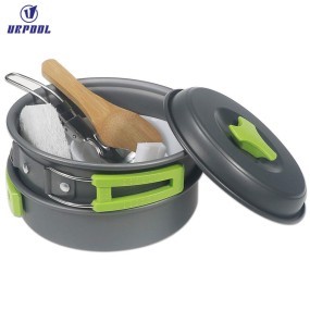 Camping Cookware Set Manufacturer - Aluminum Anodized Surface Induction Friendly Frying Pans for Cooking