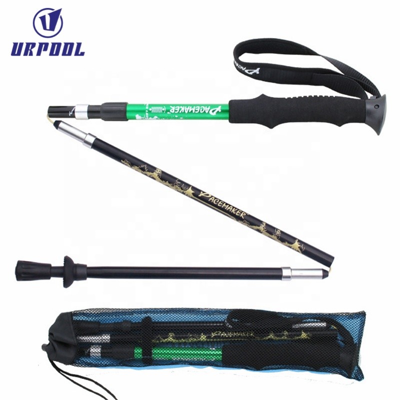 Folding Walking Poles Manufacturer - Nordic Shorter Length Traveler Trek with Carrying Bag
