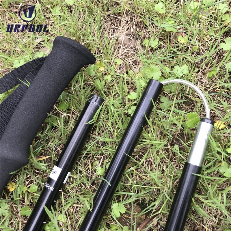 Carbon Fiber Trekking Poles Manufacturer - Folding 3-section Quick Lock EVA Grip 250 lb Capacity for Hiking