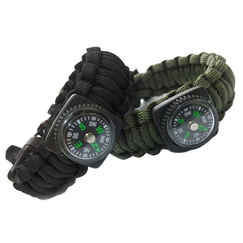 Survival Bracelet Kit Manufacturer - Premium Emergency with Whistle Buckle Fire Starter Plastic for Camping Hiking