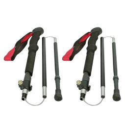 Telescopic Walking Stick Manufacturer - 4-Joint Aluminum 7075 Collapsible with Carbon Tungsten Steel Tip for Hiking