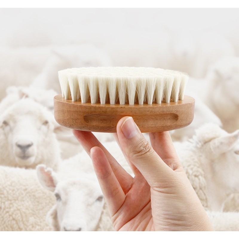 Baby Hair Brush Manufacturer - Soft Wool Wooden Bath Brush Clean Hair Body Infant Wash Care Tool