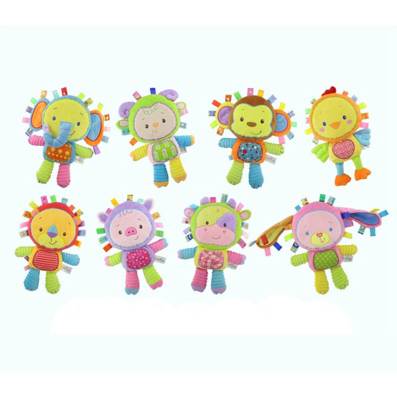 Baby Comfort Doll Manufacturer - Cartoon Animal Label Stuffed Pacify Toy Soothing Sensory Taggy Birthday Gift for Newborn