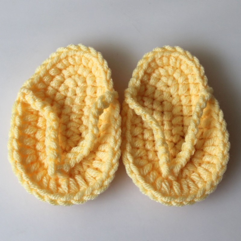 Baby Flip Flops Manufacturer - Crochet Slippers Summer Sandals Newborn Boy Girl Handmade Shoes Photo Prop