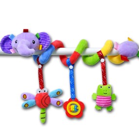 Baby Car Seat Rattles Manufacturer - Plush Spiral Activity Toy for Stroller Crib Bar Bassinet Mobile OEM/ODM