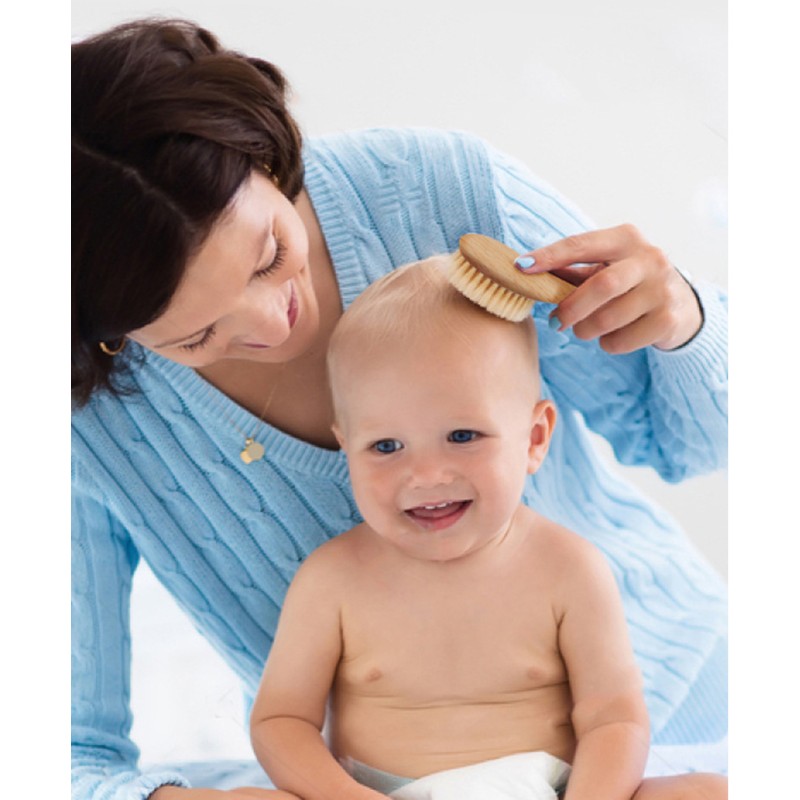 Baby Hair Brush Manufacturer - Soft Wool Wooden Bath Brush Clean Hair Body Infant Wash Care Tool