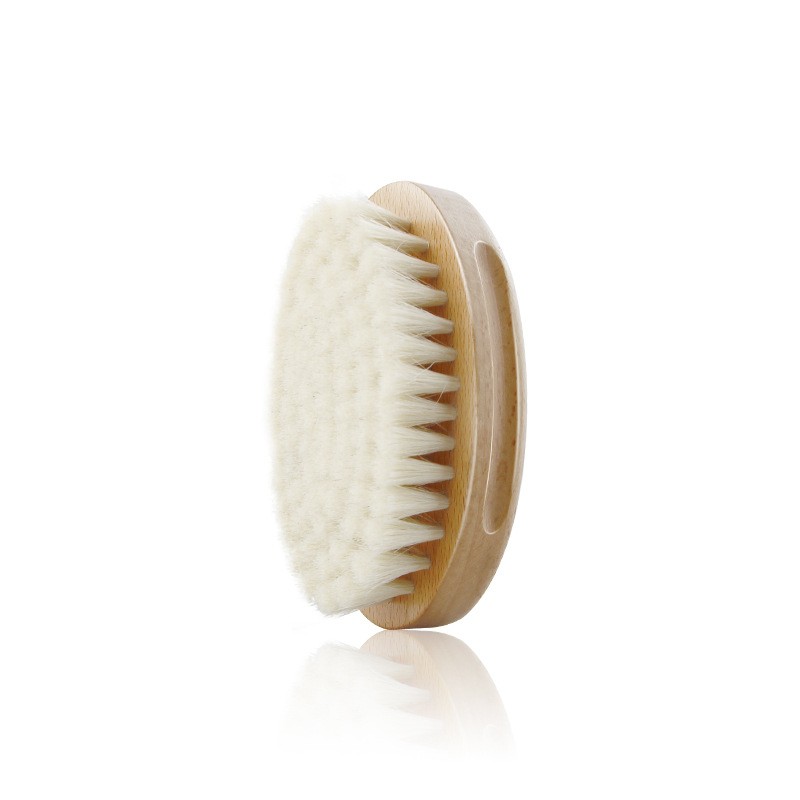 Baby Hair Brush Manufacturer - Soft Wool Wooden Bath Brush Clean Hair Body Infant Wash Care Tool