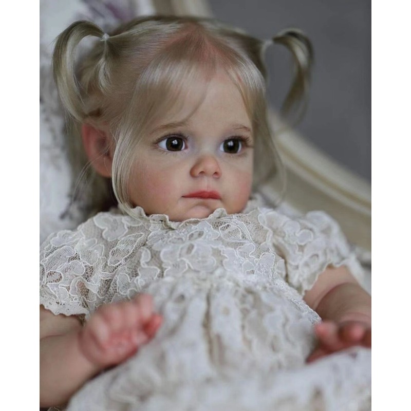 Reborn Baby Doll Manufacturer - 60cm Realistic Girl Handmade Open Eyes Advanced Painted Gift Set for Kids