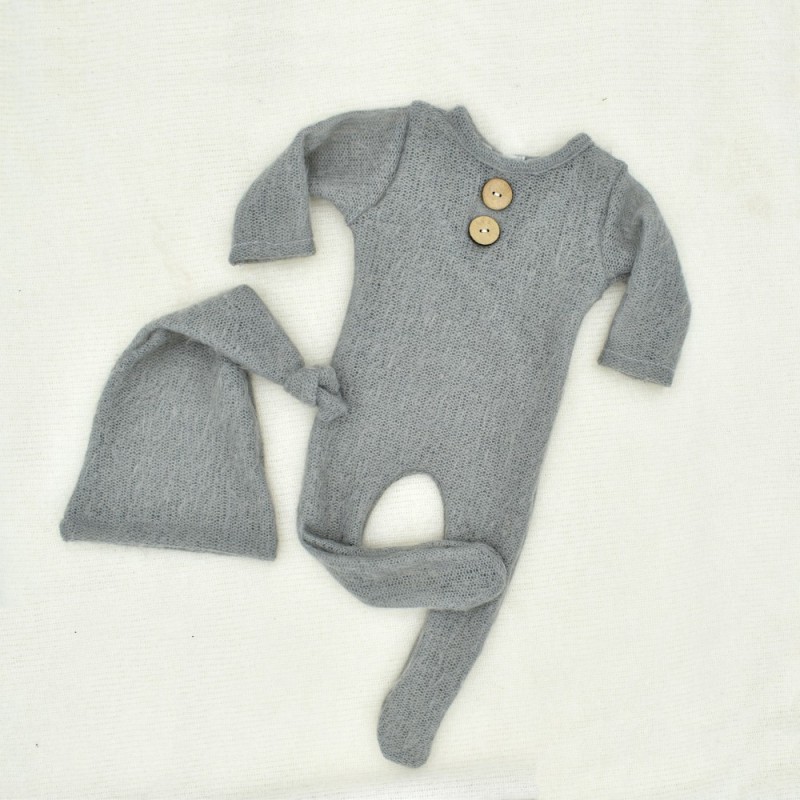 Mohair Baby Photography Props Manufacturer - Bodysuit Clothes Hat Romper Customized Photo Gifts Set for Boy Girl
